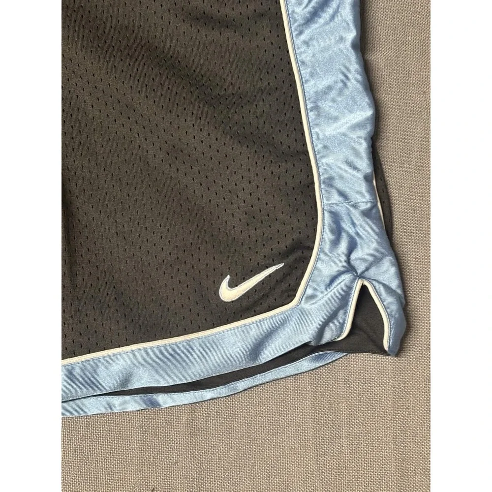 Nike Mens Athletic Mesh Shorts XL Black Blue Basketball Activewear 10in Inseam